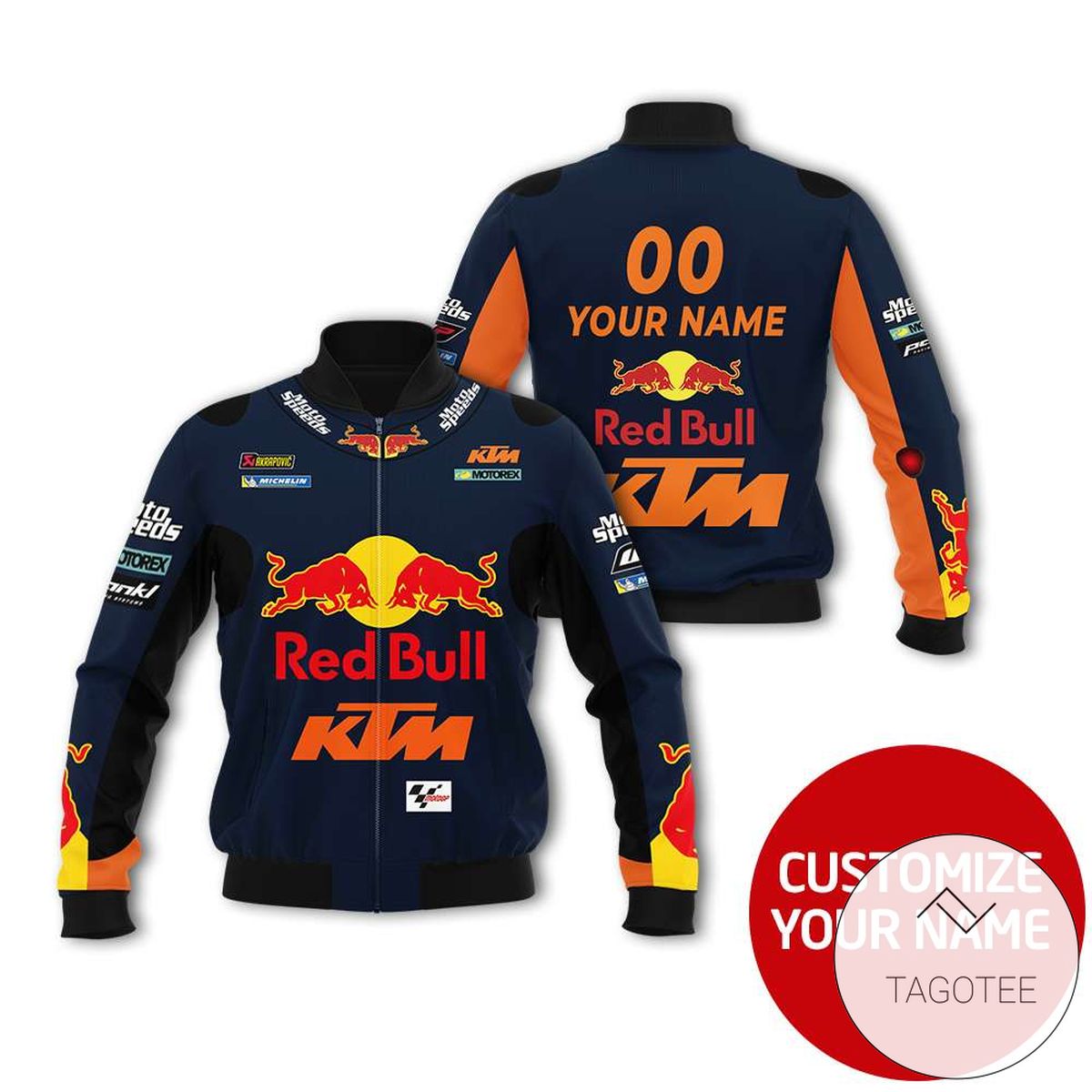 Personalized Ktm Branded Unisex Racing 3D Bomber Jacket Personalized Ktm Branded Unisex Racing 3D Bomber Jacket