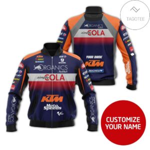 Personalized Ktm Moto Speeds Motorcycle Racing Team 3D Bomber Jacket