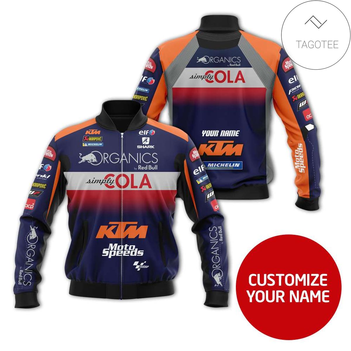 Personalized Ktm Moto Speeds Motorcycle Racing Team 3D Bomber Jacket Personalized Ktm Moto Speeds Motorcycle Racing Team 3D Bomber Jacket