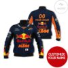 Personalized Ktm Red Bull Motorcycle Racing Team 3D Bomber Jacket