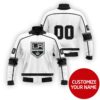 Personalized Los Angeles Kings Nhl White Black Custom Bomber Jacket