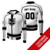 Personalized Los Angeles Kings White Nhl Custom Bomber Jacket