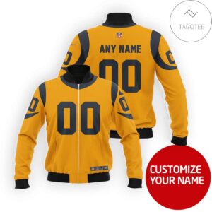 Personalized Los Angeles Ram Yellow 3D Bomber Jacket