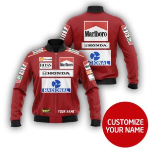 Personalized Marlboro Honda Nacional Custom Bomber Jacket