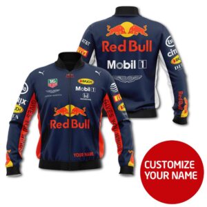 Personalized Mobill 1 Red Bull Custom Bomber Jacket