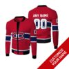 Personalized Montreal Canadiens Red Nhl Custom Bomber Jacket