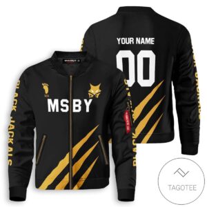 Personalized Msby Black Jackals Bomber Jacket