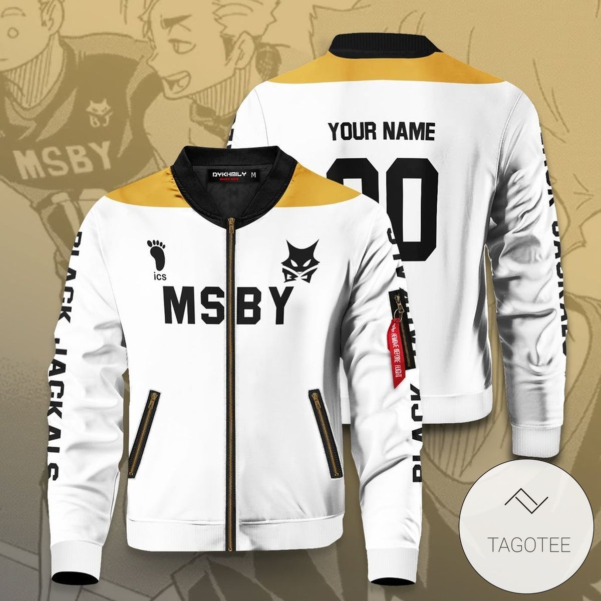 Personalized Msby Black Jackals Libero Bomber Jacket 2 Personalized Msby Black Jackals Libero Bomber Jacket 2
