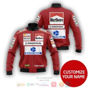 Personalized Nacional Honda Marlboro Custom Bomber Jacket