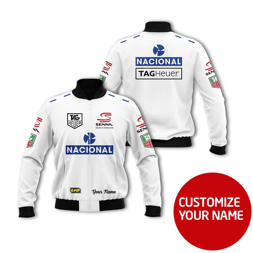 Personalized Nacional Senna Custom Bomber Jacket Personalized Nacional Senna Custom Bomber Jacket