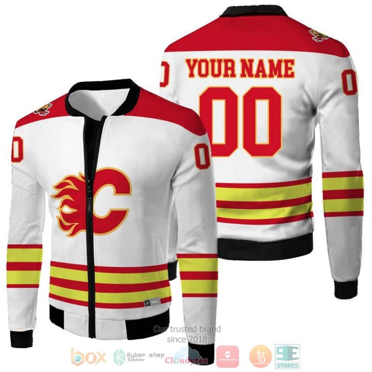 Personalized-Nhl-Calgary-Flames-White-Red-Custom-Bomber-Jacket-1