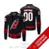 Personalized Nhl Carolina Hurricanes Black Red Custom Bomber Jacket