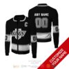 Personalized Nhl Los Angeles Kings Black Custom Bomber Jacket