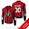 Personalized Nhl Ottawa Senators Logo Custom Red Bomber Jacket