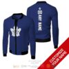 Personalized Nhl Toronto Maple Leafs Blue Custom Bomber Jacket