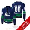 Personalized Nhl Vancouver Canucks Blue Green Custom Bomber Jacket
