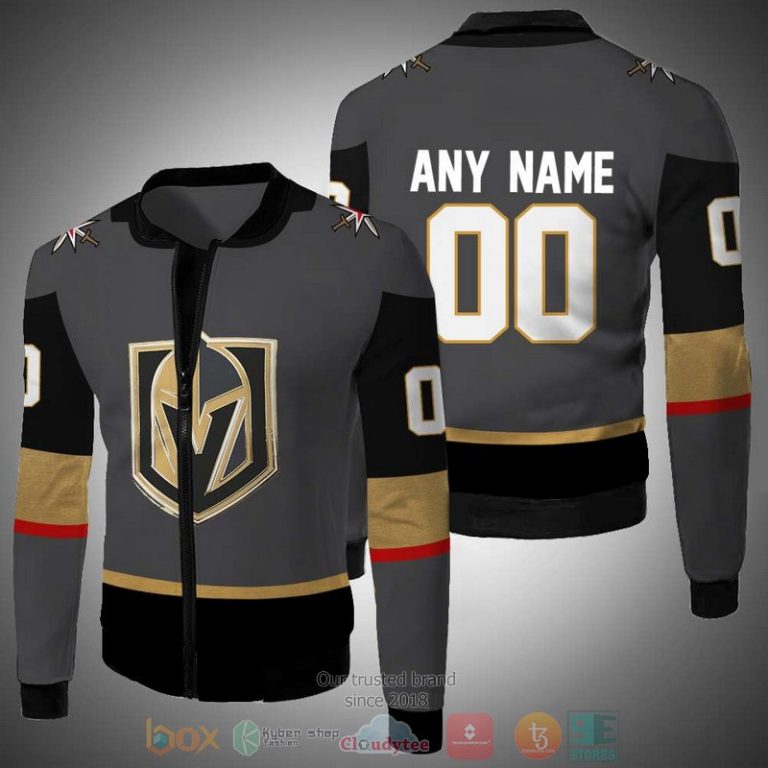 Personalized-Nhl-Vegas-Golden-Knights-Custom-Grey-Black-Bomber-Jacket-1