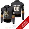 Personalized Nhl Vegas Golden Knights Custom Grey Black Bomber Jacket