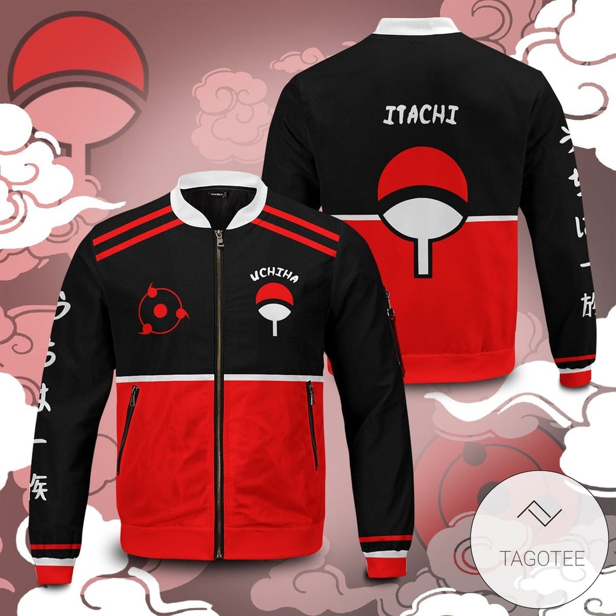 Personalized Noble Uchiha Clan Bomber Jacket 2 Personalized Noble Uchiha Clan Bomber Jacket 2