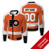 Personalized Philadelphia Flyers Nhl Orange Custom Bomber Jacket