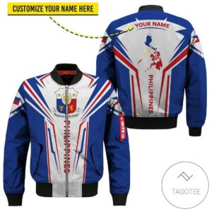 Personalized Philippines Map 3D Bomber Jacket