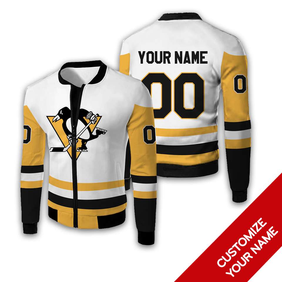 Personalized Pittsburgh Penguins Nhl Custom Bomber Jacket Personalized Pittsburgh Penguins Nhl Custom Bomber Jacket