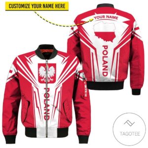 Personalized Poland Map 3D Bomber Jacket