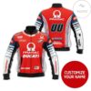 Personalized Pramac Ducati Motorcycle Racing Team 3D Bomber Jacket