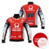 Personalized Pramac Ducati Racing Branded Unisex Racing 3D Bomber Jacket