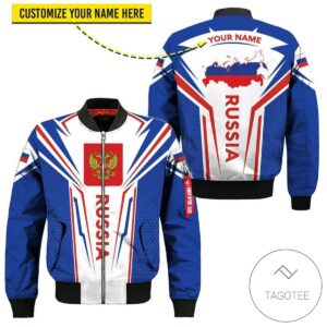 Personalized Russia Map 3D Bomber Jacket