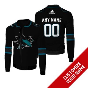 Personalized San Jose Sharks Nhl Custom Bomber Jacket