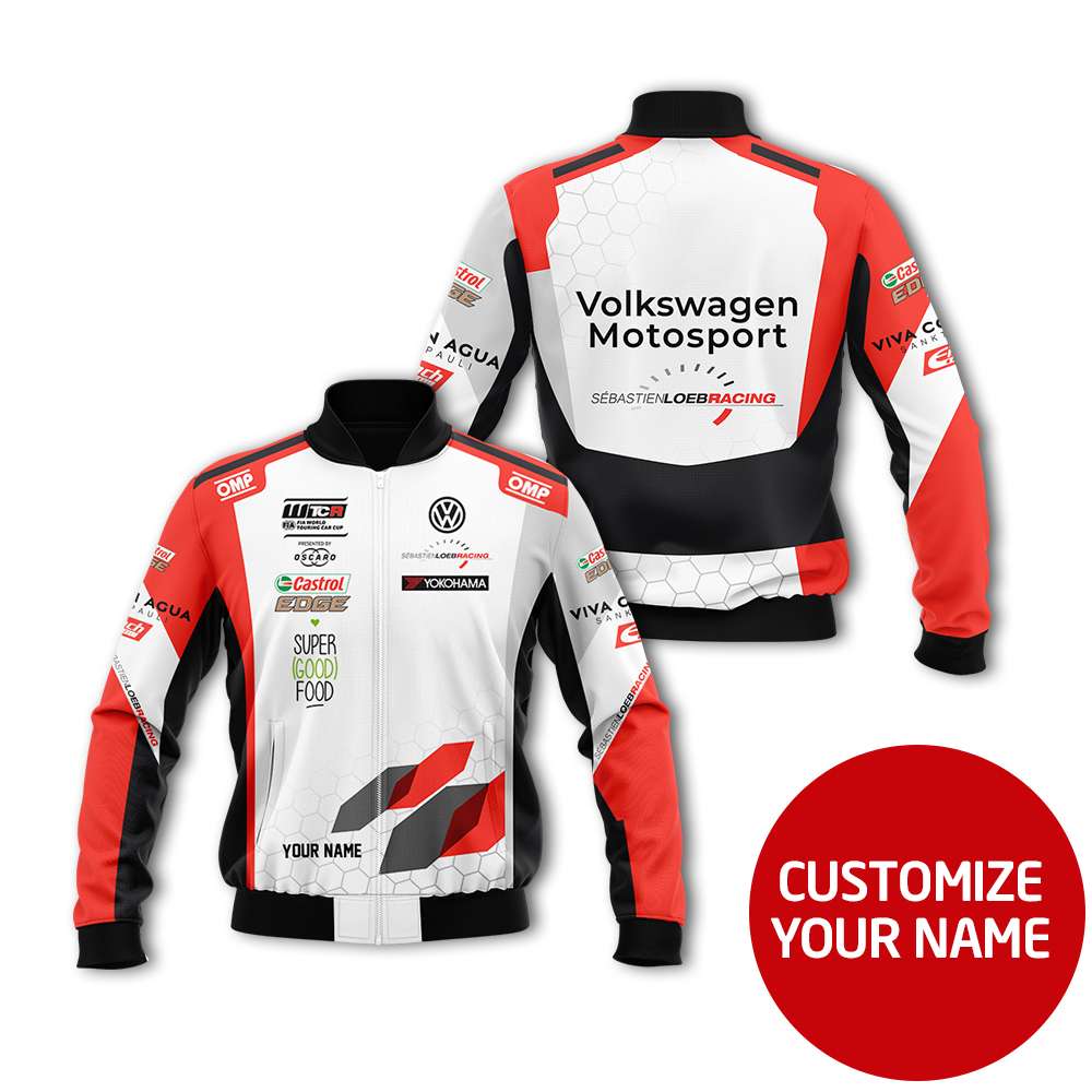 Personalized Sebastien Loeb Racing Omp Custom Bomber Jacket Personalized Sebastien Loeb Racing Omp Custom Bomber Jacket
