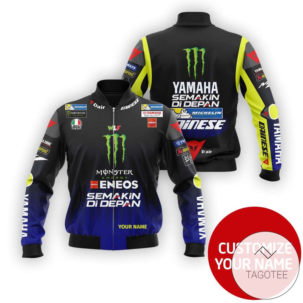 Personalized Semakin Di Depan Yamaha Branded Unisex Racing 3D Bomber Jacket Personalized Semakin Di Depan Yamaha Branded Unisex Racing 3D Bomber Jacket