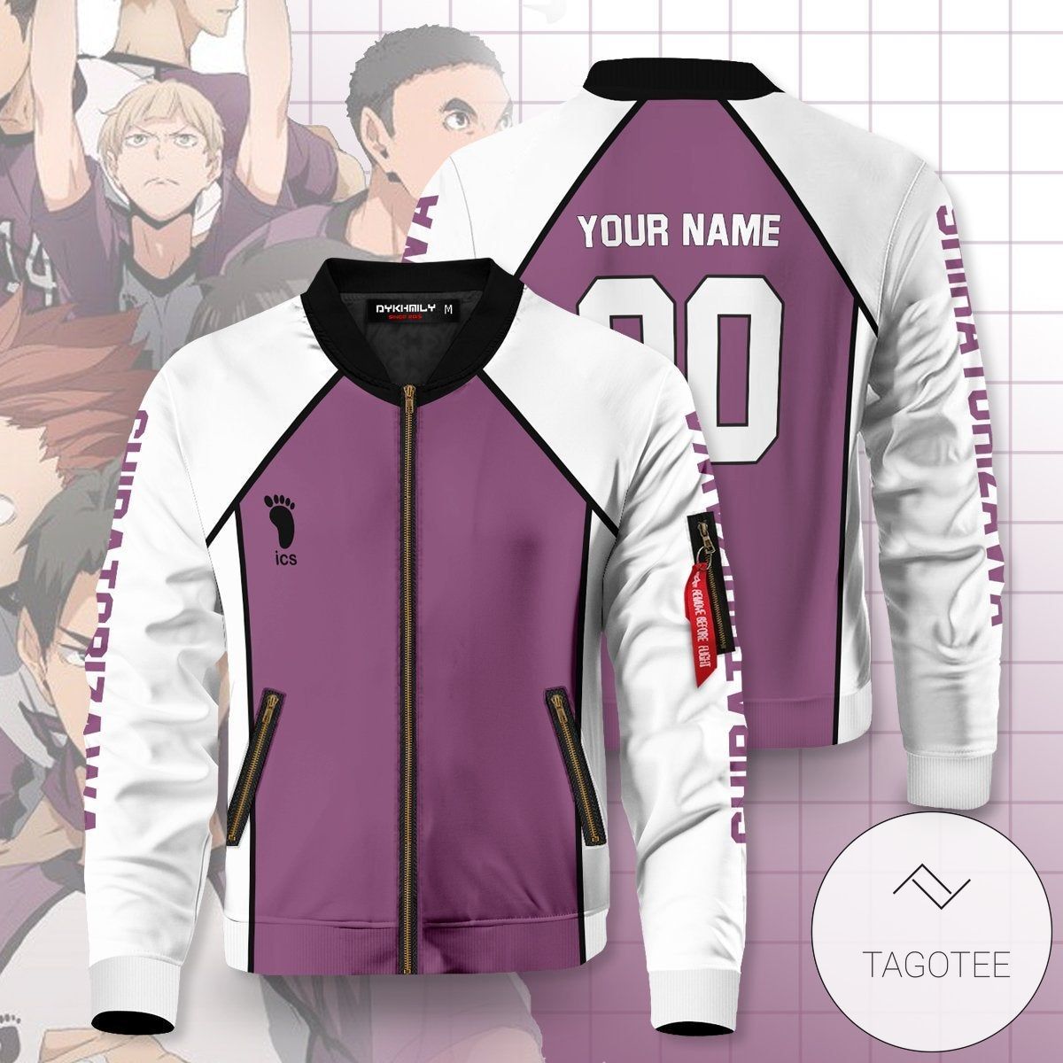 Personalized Shiratorizawa Libero Bomber Jacket 2 Personalized Shiratorizawa Libero Bomber Jacket 2