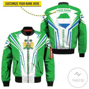 Personalized Sierra Leone Map 3D Bomber Jacket