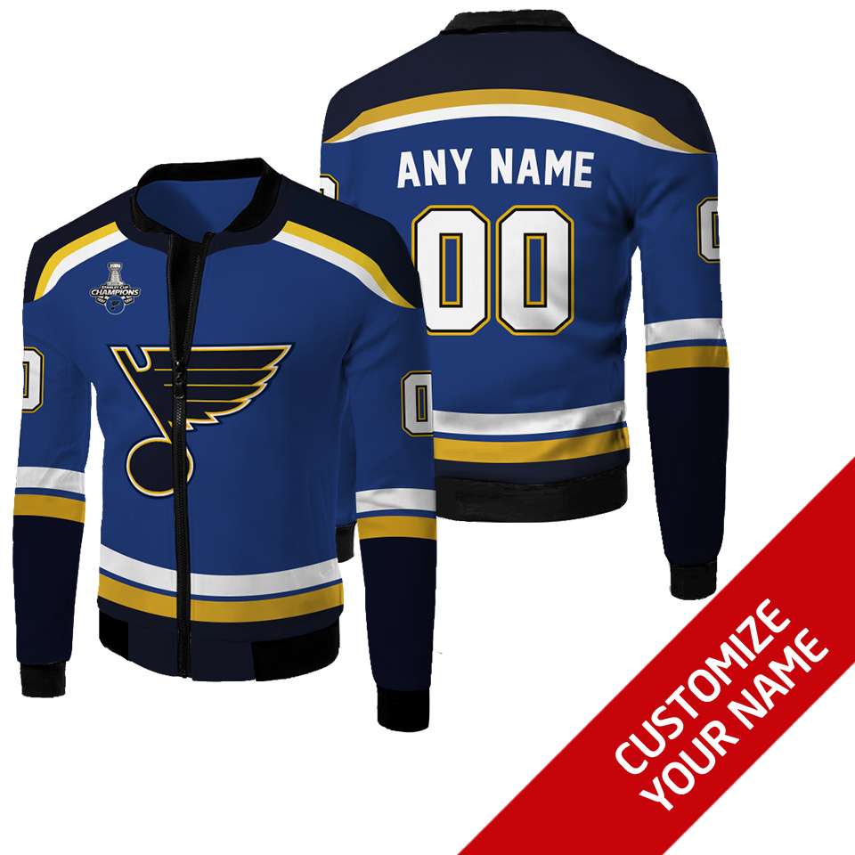 Personalized St Louis Blues Nhl Custom Bomber Jacket Personalized St Louis Blues Nhl Custom Bomber Jacket