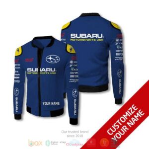 Personalized Subaru Motorsport Usa Custom Bomber Jacket