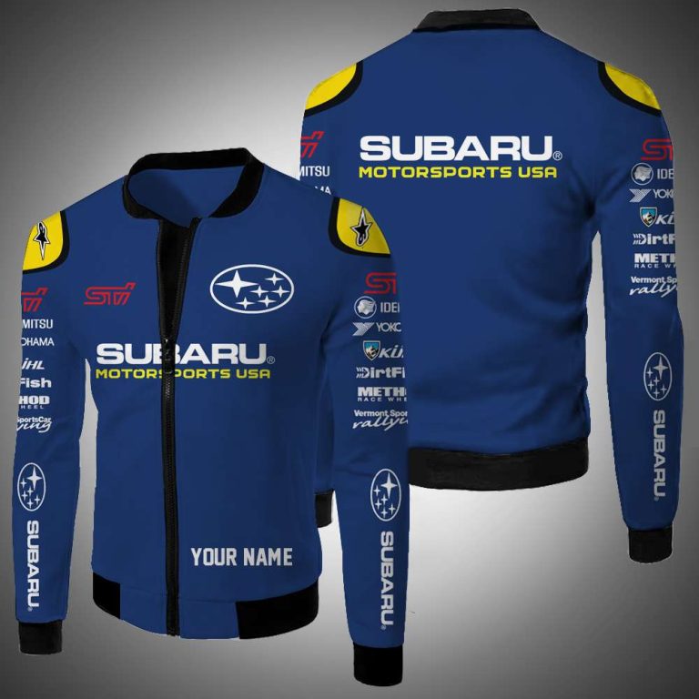 Personalized-Subaru-Motorsports-Usa-Custom-Bomber-Jacket-1
