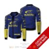 Personalized Subaru World Rally Team Blue Custom Bomber Jacket