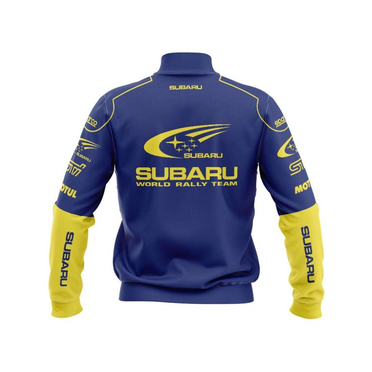 Personalized-Subaru-World-Rally-Team-Blue-Yellow-Custom-Bomber-Jacket-1