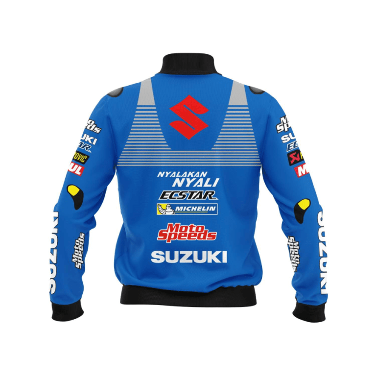 Personalized-Suzuki-Ecstar-Blue-Custom-Bomber-Jacket-1
