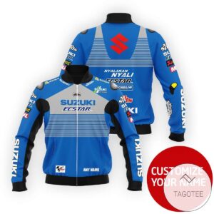 Personalized Suzuki Ecstar Motor Racing Branded Unisex Racing 3D Bomber Jacket
