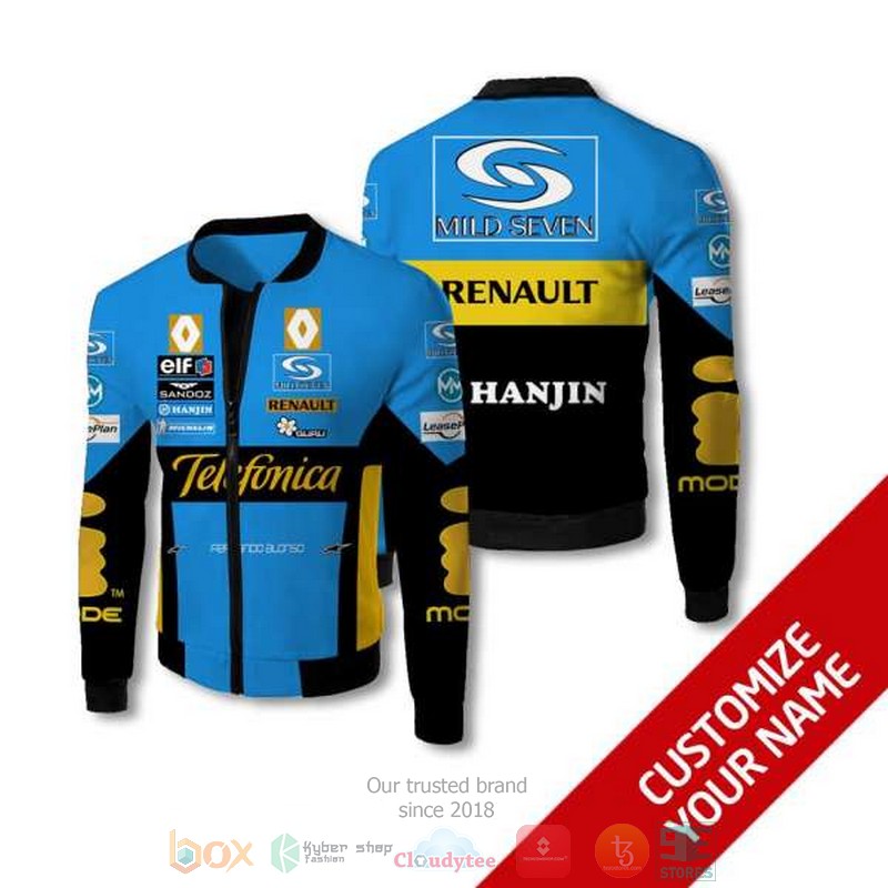 Personalized Telefonica Renault Hanjin Custom Bomber Jacket Personalized Telefonica Renault Hanjin Custom Bomber Jacket