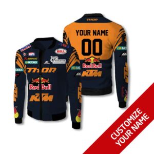 Personalized Thor Red Bull Ktm Custom Bomber Jacket