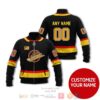 Personalized Vancouver Canucks Nhl Custom Black Bomber Jacket