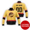 Personalized Vancouver Canucks Yellow Black Nhl Custom Bomber Jacket