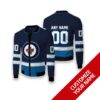 Personalized Winnipeg Jets Blue Nhl Custom Bomber Jacket