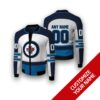 Personalized Winnipeg Jets White Blue Nhl Custom Bomber Jacket
