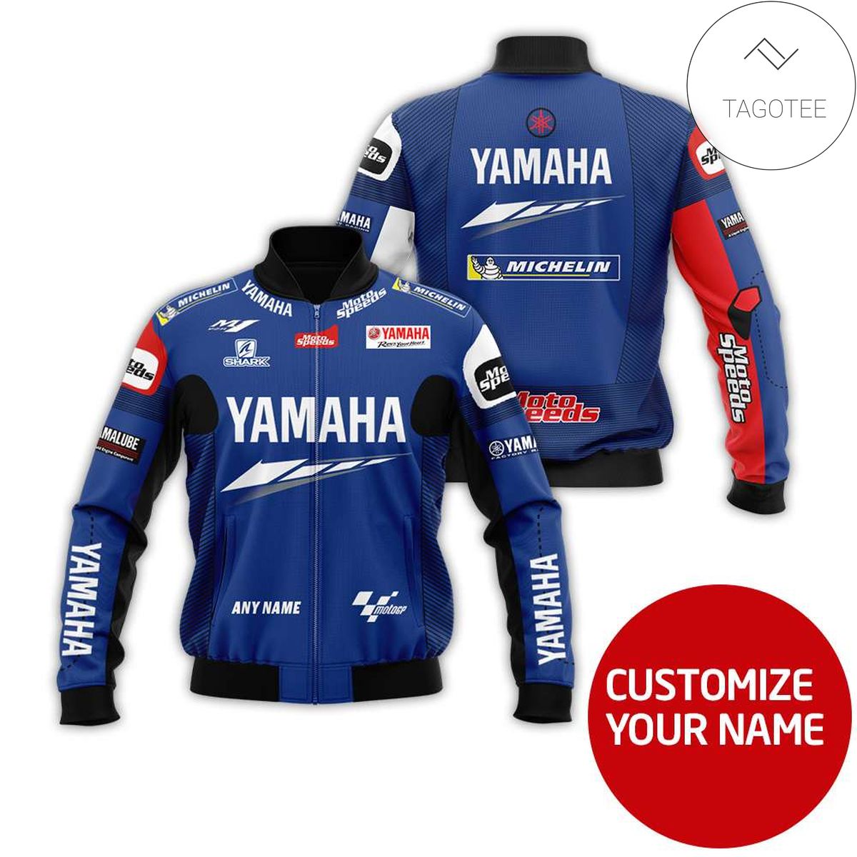 Personalized Yamaha Motorcycle Racing Team 3D Bomber Jacket Personalized Yamaha Motorcycle Racing Team 3D Bomber Jacket