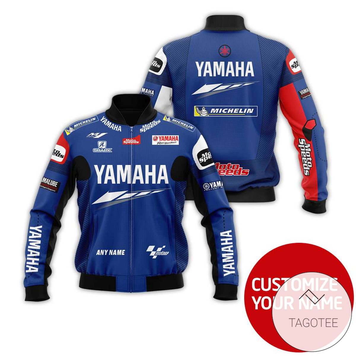 Personalized Yamaha Racing Branded Unisex Racing 3D Bomber Jacket Personalized Yamaha Racing Branded Unisex Racing 3D Bomber Jacket